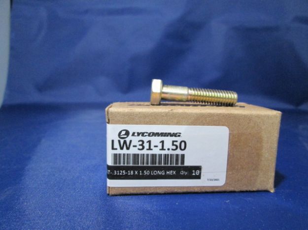 Picture of LW-31-1.50 Lycoming BOLT-.3125-18 X 1.50 LONG HEX