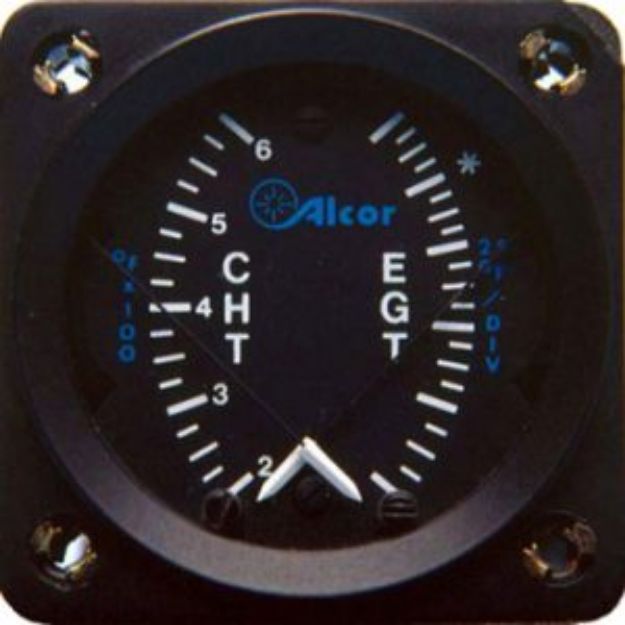 Picture of 46126 Alcor EGT/CHT Type J & K Dual Meter 2-1/4"
