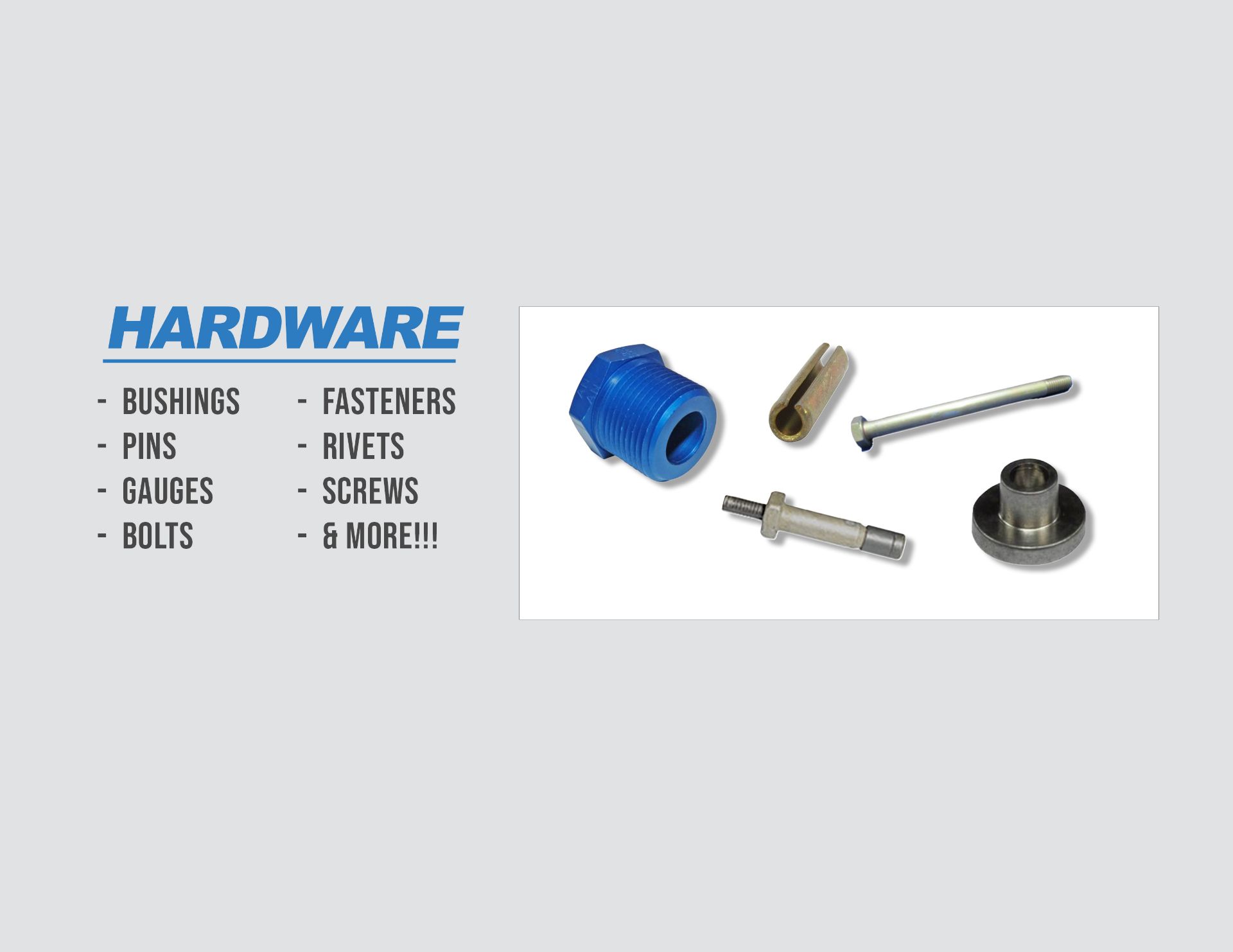 Picture for category Hardware Parts & Supplies