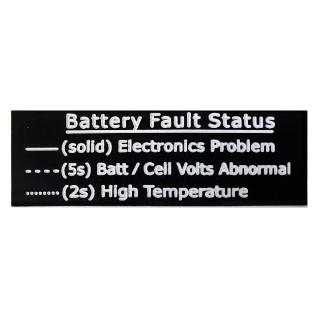 Picture of 200208 EarthX Fault Light Indicator Placard