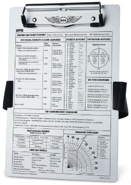 Shop the ASA KB-1-A VFR Kneeboard—rugged brushed aluminum design with quick-reference VFR placard, elastic legband, and strong clip. Free shipping & wholesale pricing from Air Power.