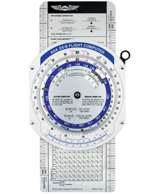 ASA Color E6B, ASA E6B Flight Computer, Manual Flight Planning Computer, Aluminum E6B, Pilot E6B Computer, Flight Training Tools, Color E6B Flight Computer