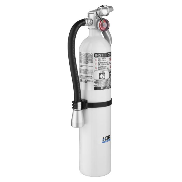 Picture of 549 H3R Aviation 3.75 lb. White Fire Ext wall hook, discharge hose